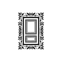 Elegant Doorway, Botanical Frame, Vintage Illustration vector