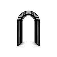 Geometric Archway, Minimalist, Abstract Portal vector