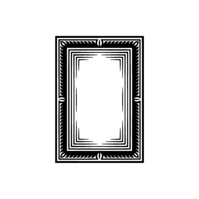 Vintage Frame, Elegant Border, Minimalist, Blank Canvas