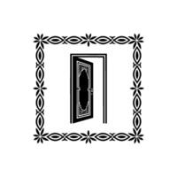 Ornate Portal, Mysterious Threshold, Geometric Frame vector