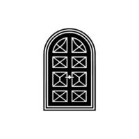 Gothic Arch Window, Minimalist vector