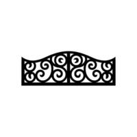 Elegant Black Swirl Border, Vintage Element, Pattern vector