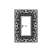 Elegant Vintage Frame, Subtle Reflection, Decorative Border vector