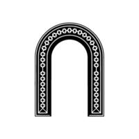 Geometric Arch, Intricate Ornamentation, Minimalist vector