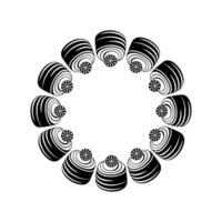 Abstract Circular Pattern, Minimalist, Geometric Rhythm vector