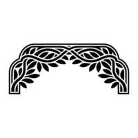 Intricate Vine Arch - Gothic Botanical Ornamentation vector