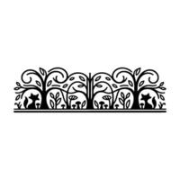 Whimsical Forest Border, Stylized Woodland Creatures vector