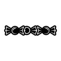 Stylized Crescent Moon Border, Geometric vector