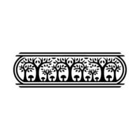 Elegant Botanical Border, Vintage - Tree vector