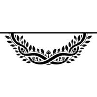 Botanical Swirl Border, Elegant Element vector