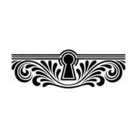 Ornate Keyhole Ornament, Vintage Elegance vector