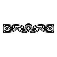Celtic Mushroom Border, Intricate Knotwork vector