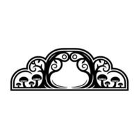 Enchanted Portal Stylized Mushroom Archway vector