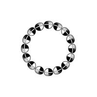 Circular Rhythm Minimalist Black and White vector