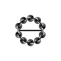 Interwoven Circle, Minimalist Emblem, Circular Motif vector