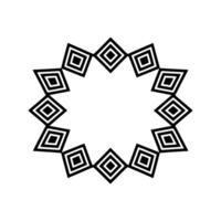 Geometric Diamond Frame, Minimalist, Circular Pattern vector
