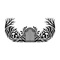 Enchanted Portal Tribal Gate to a Hidden Realm vector