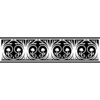 Art Nouveau Mushroom Border, Elegant Decorative Element, Pattern vector
