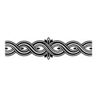 Elegant Woven Border, Vintage Decorative Element vector