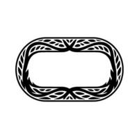 Intricate Oval Frame, Stylized Botanical Ornamentation vector