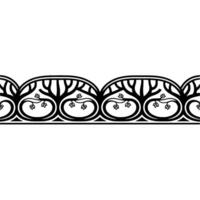 Elegant Botanical Border, Vintage Ornamentation, Decorative Element vector