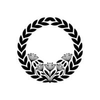 Elegant Floral Wreath, Minimalist, Celebration Motif vector