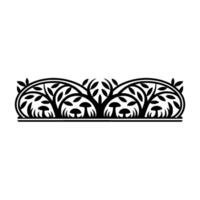 Elegant Botanical Border, Vintage Element, Motif - Floral vector