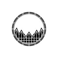 Geometric Mountain Emblem, Minimalist Exploration vector