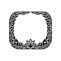 Geometric Botanical Frame, Elegant, Minimalist Style vector
