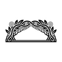 Art Deco Archway Stylized Foliage Geometric Ornamentation vector