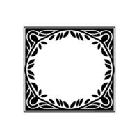 Art Nouveau Floral Frame, Elegant Border, Ornamentation vector