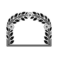 Elegant Floral Arch Frame, Vintage Botanical vector