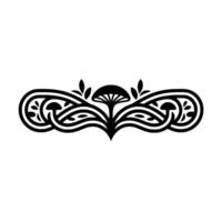 Intricate Floral Ornament, Vintage Style Border Element vector