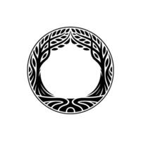 Eternal Circle Tree of Life Emblem vector