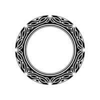 Intricate Celtic Circle Frame, Minimalist, Ornament vector