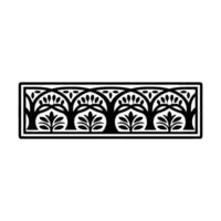 Geometric Forest Border, Art Deco Style vector