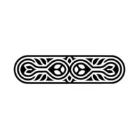 Intricate Black Ornamental Border, Vintage Element, Decorative vector