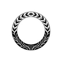 Stylized Laurel Wreath Circle, Emblem vector