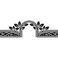 Elegant Botanical Archway, Vintage Element, Arch vector