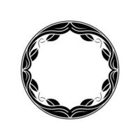 Elegant Circular Ornament, Vintage Botanical Frame, Decorative vector