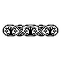 Celtic Tree of Life Border, Intricate - Ornament vector