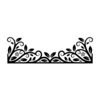 Elegant Botanical Border, Vintage Element, - Swirls vector