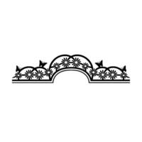 Elegant Archway with Floral Butterfly Motif, Minimalist vector