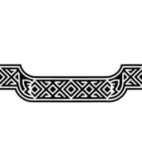 Geometric Viking Ship Silhouette, Intricate Pattern vector