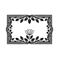 Elegant Floral Frame, Minimalist, Serene Composition vector