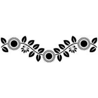 Rustic Sunflower Border, Vintage Floral vector