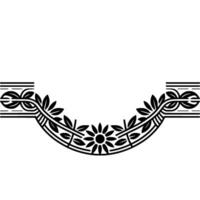 Stylized Laurel Wreath Border, Vintage Element, Ornamental vector