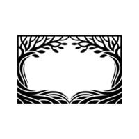 Stylized Tree Frame, Elegant Border, Minimalist, Trees vector