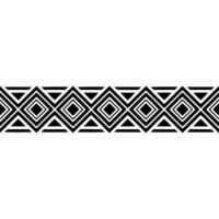 Geometric Deco Border, Black White Pattern, Zigzag vector