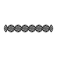 Spiraling Celtic Border, Minimalist vector